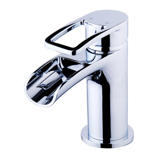Mitigeur de lavabo cascade Xellanz Alegra avec bonde clic-clac chromé