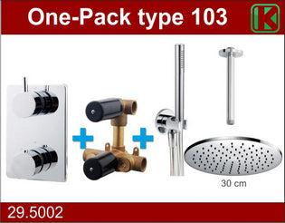 Wiesbaden one pack inbouwthermostaatset type chr