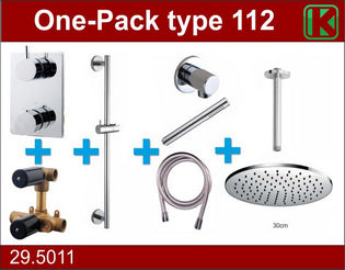 Wiesbaden Wiesbaden one pack inbouwthermostaatset type chr 112 CHR (30cm) - sfeerbeeld