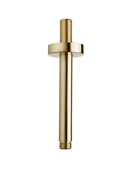 Wiesbaden UniMatch douchearm met plafondbevestiging PVD 15 cm / Geborsteld messing - productfoto