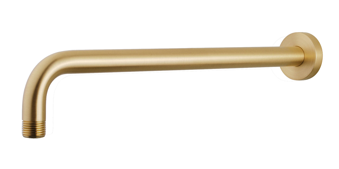 Wiesbaden UniMatch douchearm met muurbevestiging PVD 45 cm / Geborsteld messing - productfoto