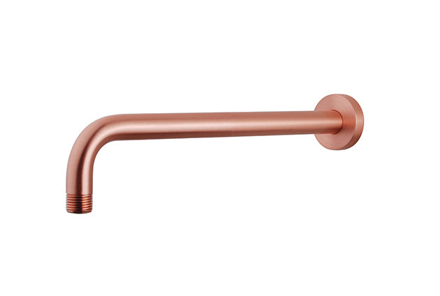 Wiesbaden UniMatch douchearm met muurbevestiging 35 cm / Geborsteld koper - productfoto