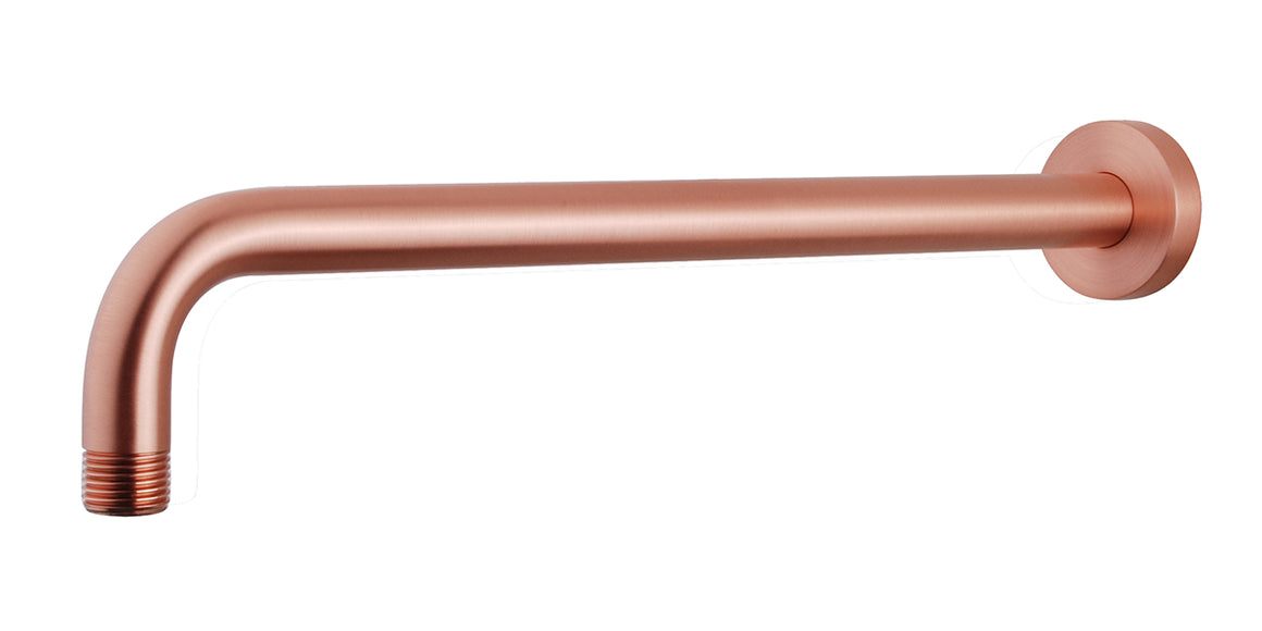 Wiesbaden UniMatch douchearm met muurbevestiging 45 cm / Geborsteld koper - productfoto