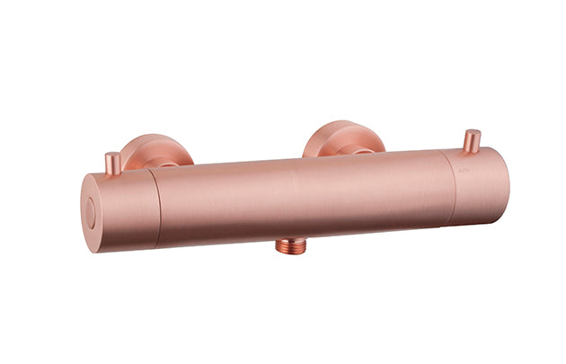Wiesbaden Caral Cool Touch thermostatische douchemengkraan Geborsteld koper - productfoto