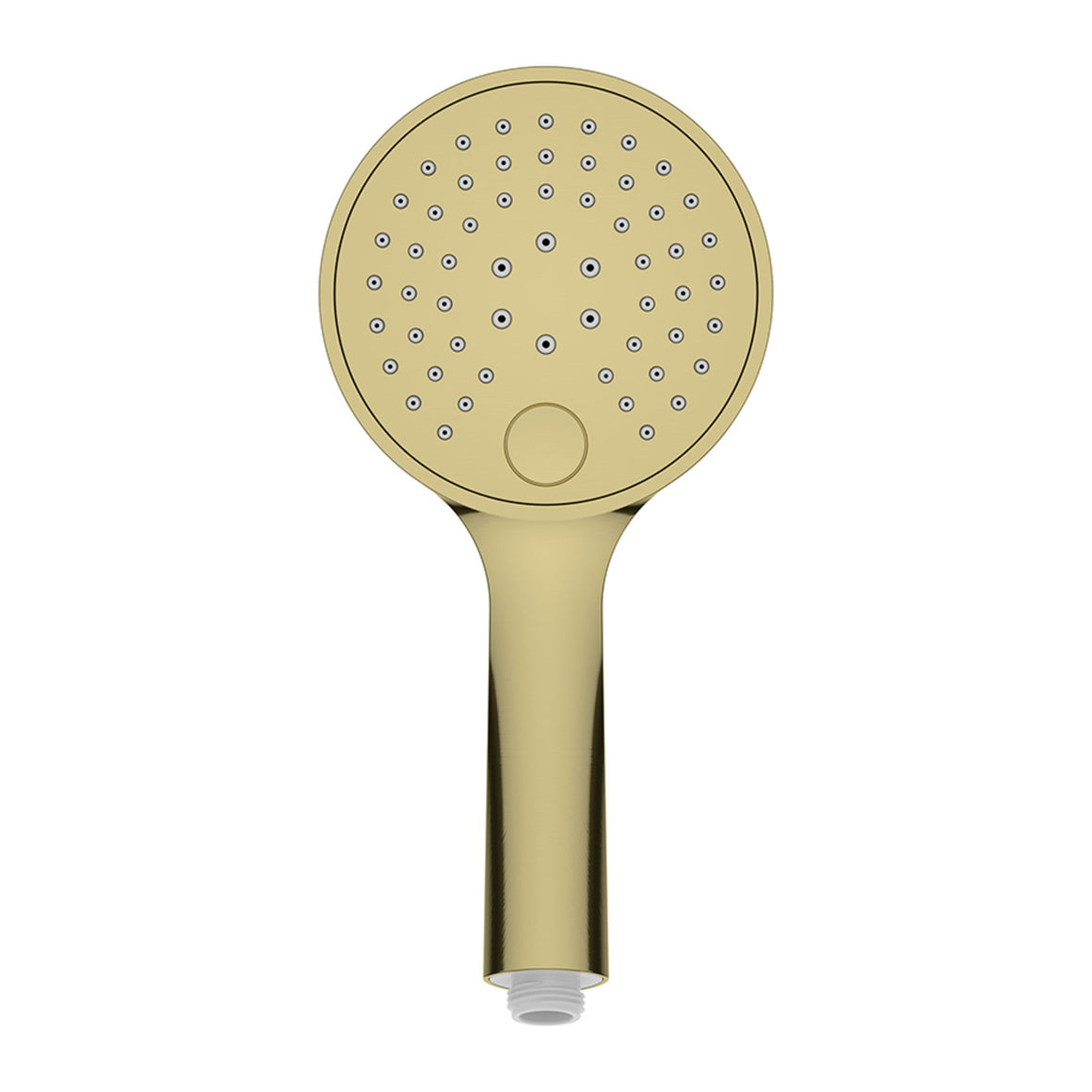 Wiesbaden Caral inbouw badthermostaatset met 2 stopkranen, baduitloop en 3-standen handdouche Geborsteld messing - productfoto