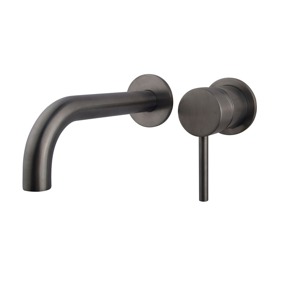 Wiesbaden Caral afbouwdeel eenhendel wastafelkraan met coldstart PVD Gunmetal - productfoto