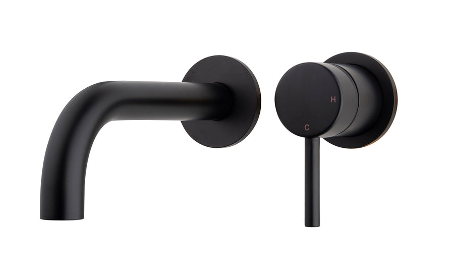 Wiesbaden Caral afbouwdeel eenhendel wastafelkraan met coldstart mat zwart - productfoto