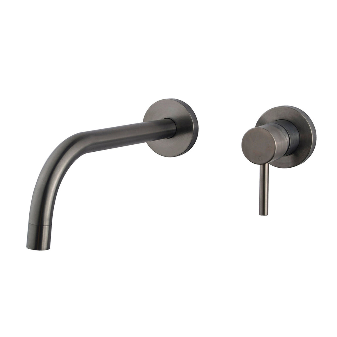Wiesbaden Caral Slim afbouwdeel eenhendel wastafelkraan met coldstart PVD gunmetal - productfoto