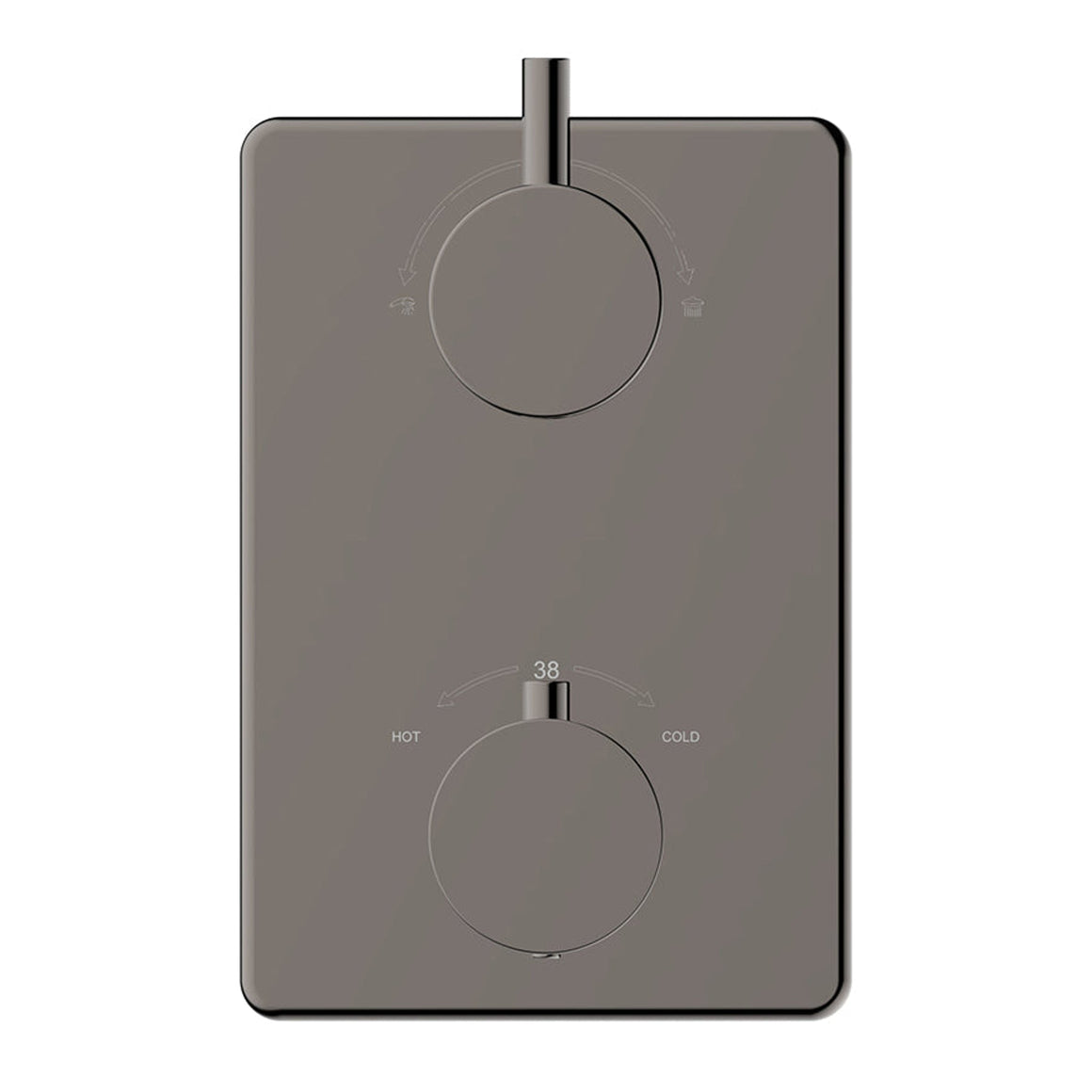 Wiesbaden Wiesbaden caral afbouwdeel inbouwthermostaat weg pvd 2 weg gunmetal PVD - productfoto
