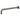 Wiesbaden UniMatch douchearm met muurbevestiging PVD 45 cm / Gunmetal - productfoto