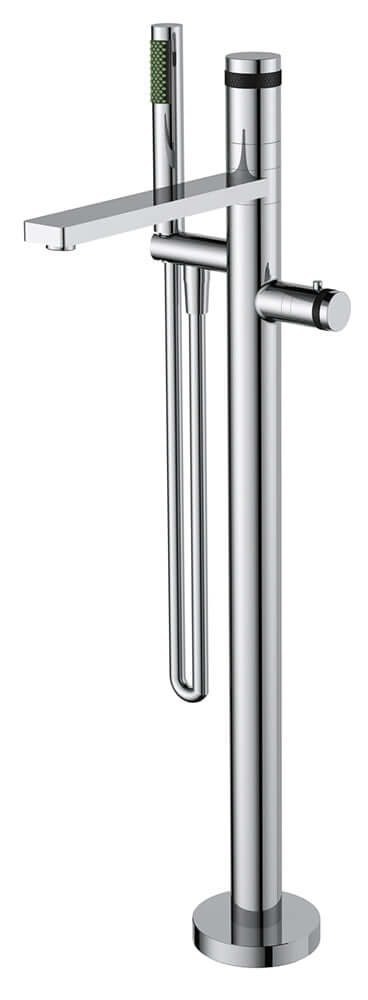 Robinet de baignoire thermostatique sphérique autoportant chrome