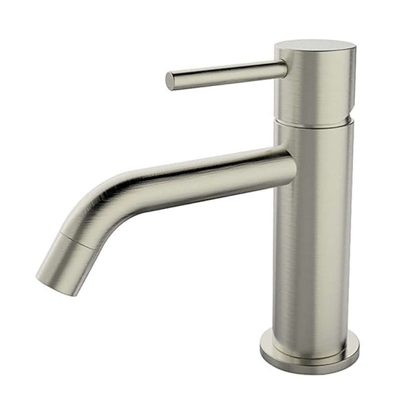 Robinet mitigeur pour évier de montage Wiesbaden Style Bec 6,5 cm 1 poignée acier brossé