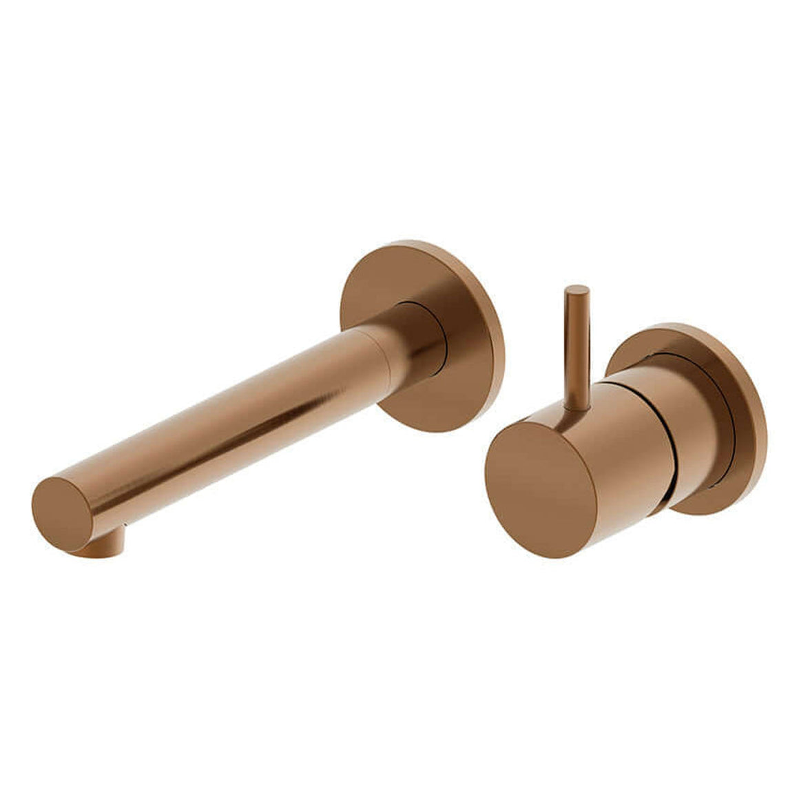 Style wastafelkraan inbouw geborsteld brons koper PVD