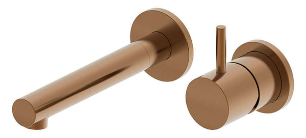 Robinet de lavabo encastré style bronze brossé cuivre PVD