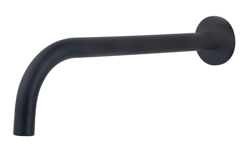 Wiesbaden Slim wanduitloop 25 cm mat zwart 29.2031