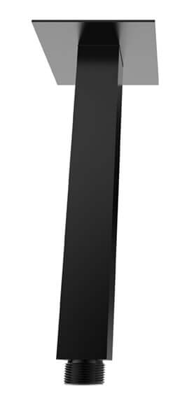 Rombo Duscharm mit Deckenbefestigung 20 cm matt schwarz