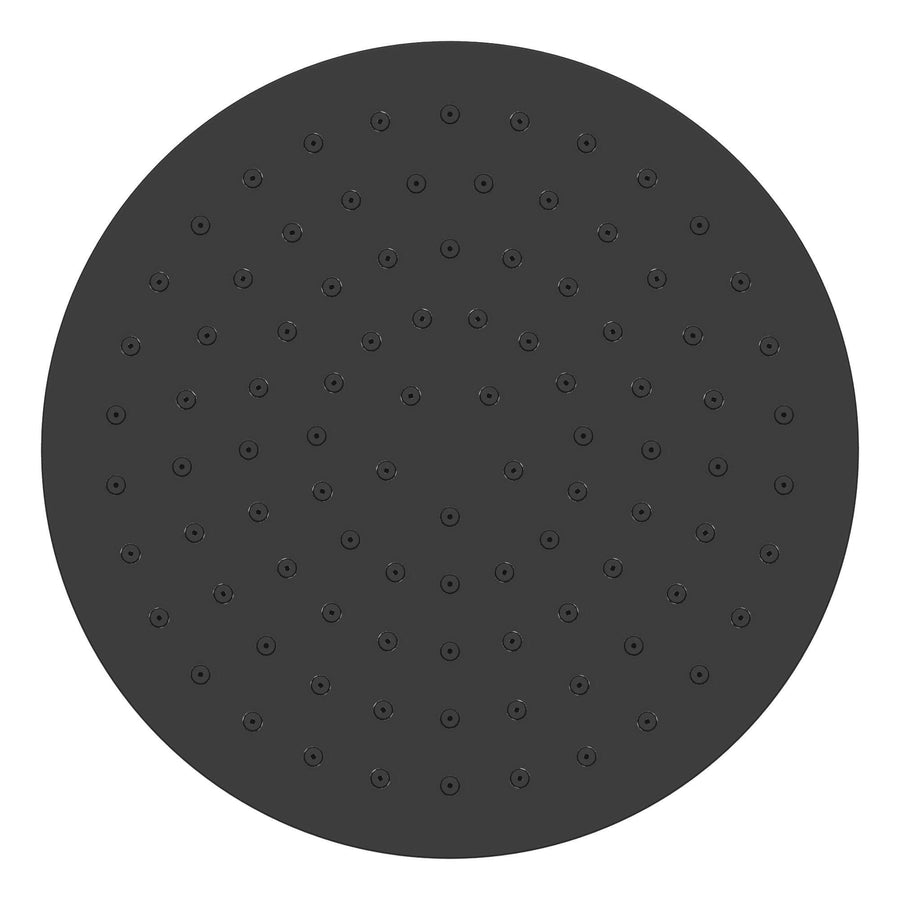 20x20 cm matzwarte ronde hoofddouche Wiesbaden met antikalkfunctie en elegante afwerking.