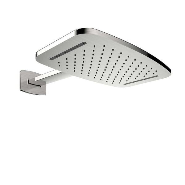 Waterval hoofddouche met doucheram 40 x 25 cm geborsteld staal PVD