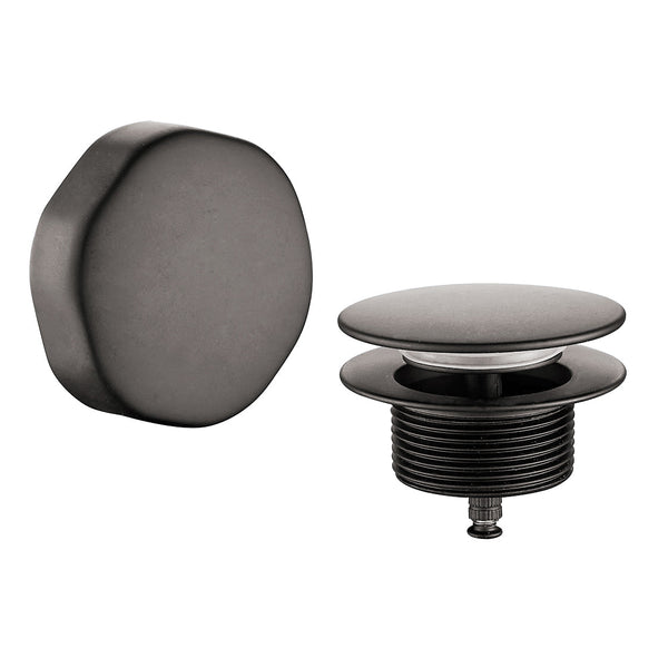 Doblar partie de finition évacuation de baignoire avec trop-plein gunmetal