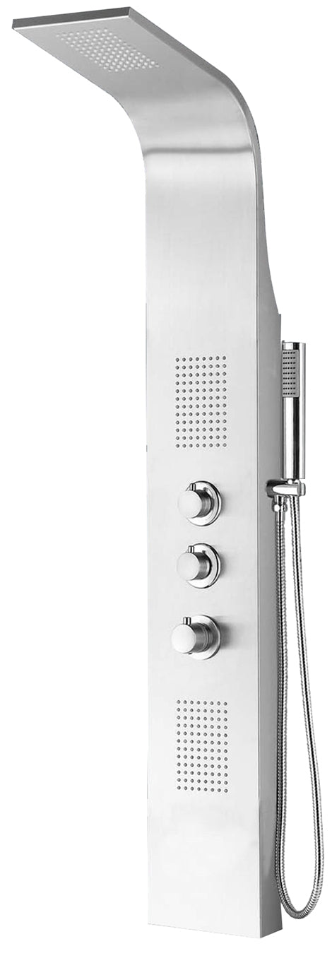 Erie thermostatische Duschsäule 148x22 cm Edelstahl