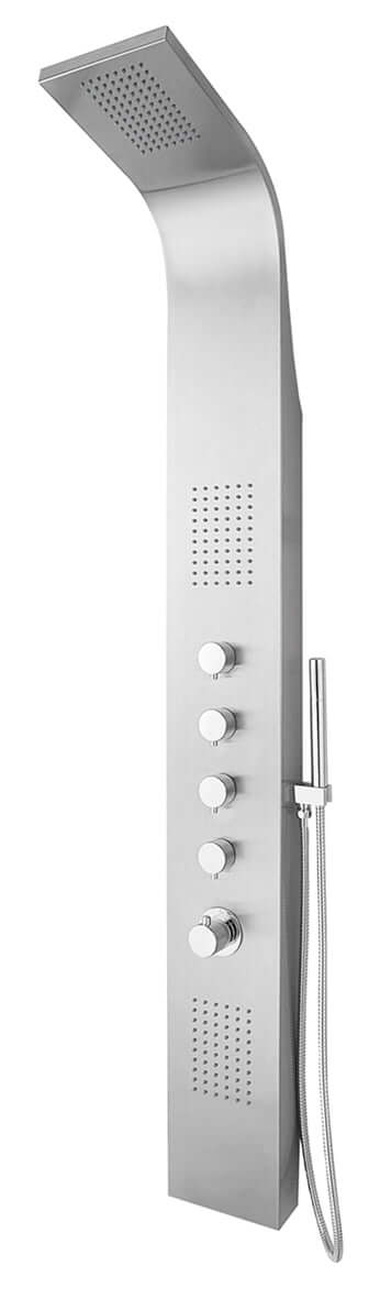 Colonne de douche thermostatique Huron 165x20 cm inox