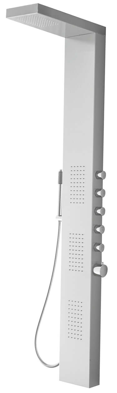 Colonne de douche thermostatique Ohio 158x20 cm en acier inoxydable
