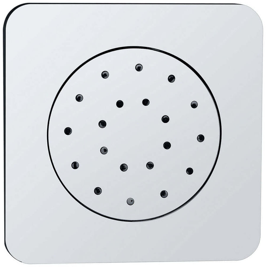 Zijdouche verstelbaar inbouw vierkant 13,5 cm chroom
