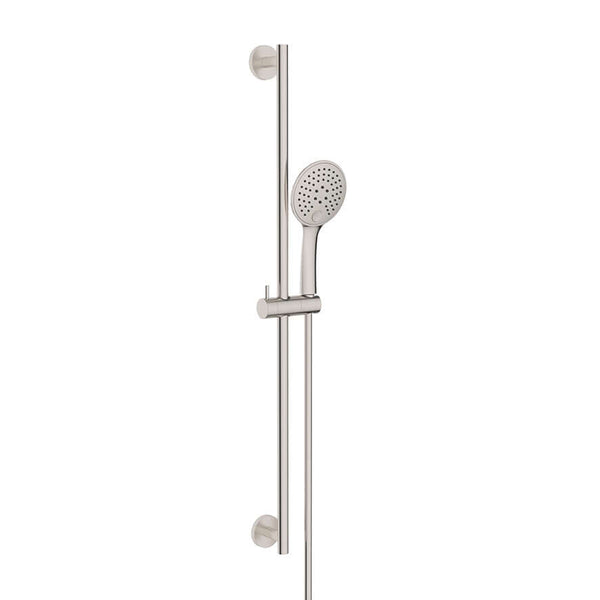 Wiesbaden Remi Schuifstangset met handdouche 3 standen 150 cm geborsteld staal