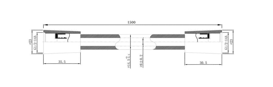Wiesbaden Remi Schuifstangset met stang Handdouche 1 standaard 150 cm geborsteld staal