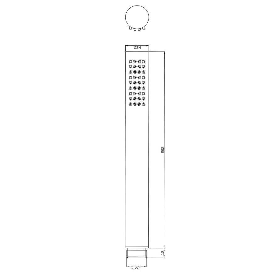Wiesbaden Remi Schuifstangset met stang Handdouche 1 standaard 150 cm brons
