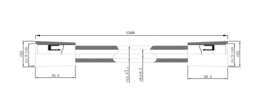Wiesbaden Remi schuifstangset met stang handdouche 1 standaard 150 cm mat chroom/mat zwart