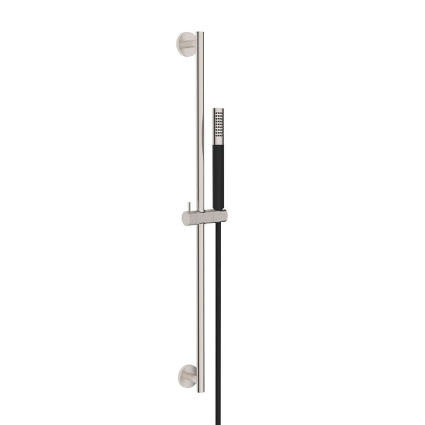 Wiesbaden Remi schuifstangset met stang handdouche 1 standaard 150 cm geborsteld staal/matzwart