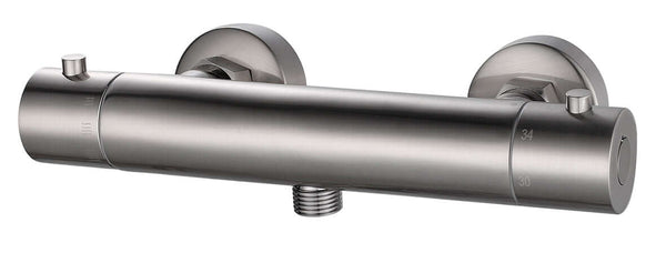 Robinet de douche thermostatique Rio 15cm acier brossé