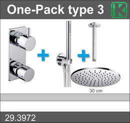 Einbauthermostat-Set, einbaufertig, Typ 3 CHR (30cm)