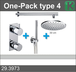One-Pack-Einbau-Thermostatgarnitur Typ 4 CHR (30 cm)