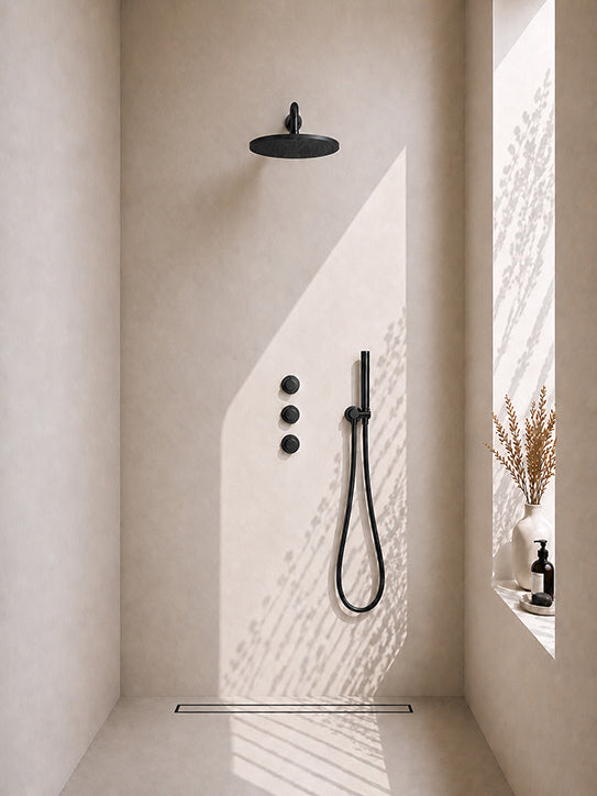 Wiesbaden Caral inbouwdoucheset Mat zwart productfoto
