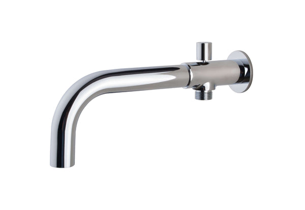 bec de baignoire encastré avec inverseur rond 23cm chrome