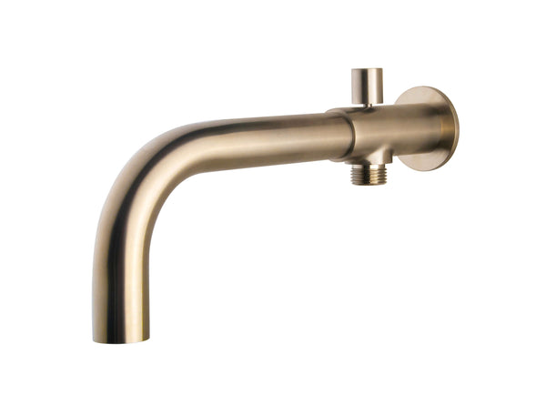 Bec de baignoire encastré Wiesbaden avec inverseur 24 cm 1/2 pouce acier brossé