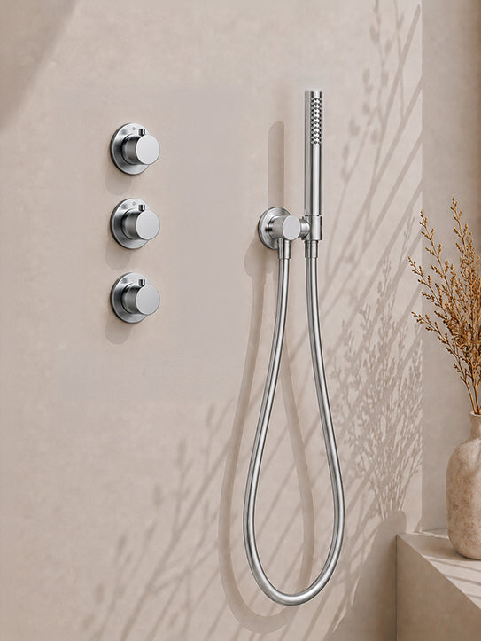 Wiesbaden Caral complete inbouwdoucheset 25 cm met staafhanddouche