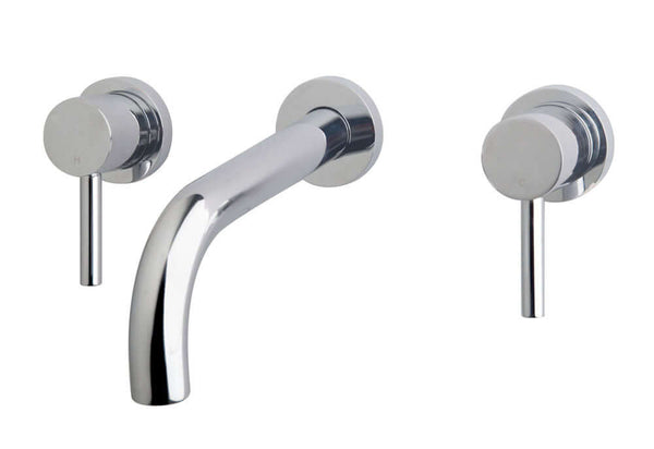 Robinet de lavabo encastré 2 boutons Caral chrome