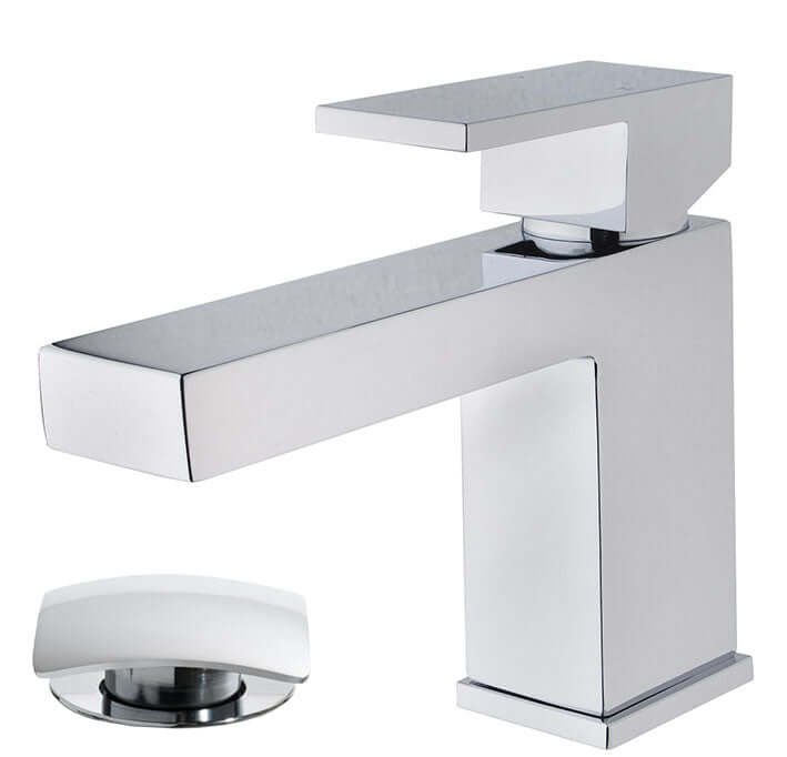 Robinet de lavabo Rombo avec vidage à clapet chrome