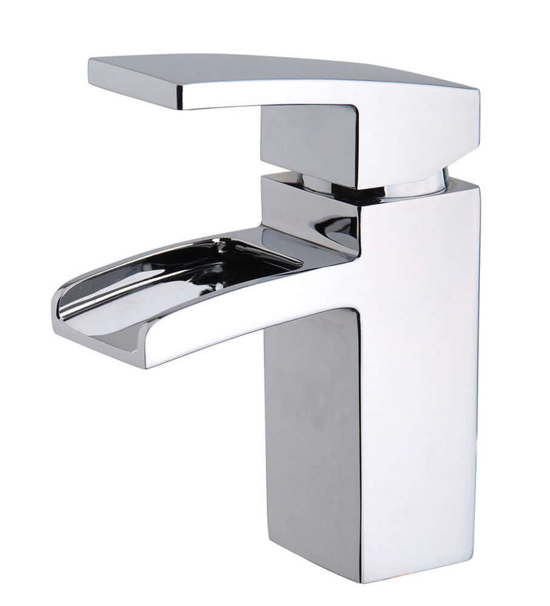 Robinet de lavabo Rombo cascade avec vidage clic chrome