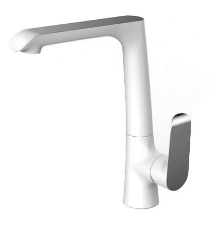 Robinet de cuisine monocommande Tarma blanc/chrome