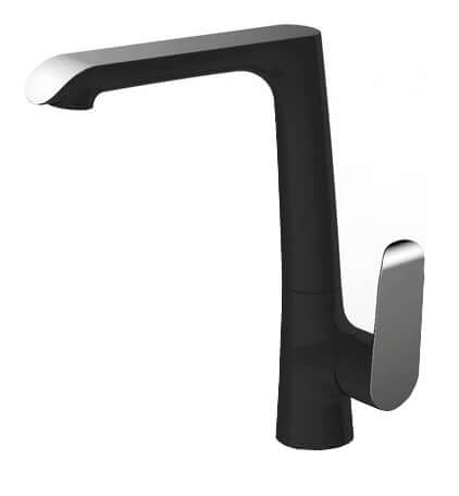Tarma mitigeur de cuisine monocommande noir/chrome