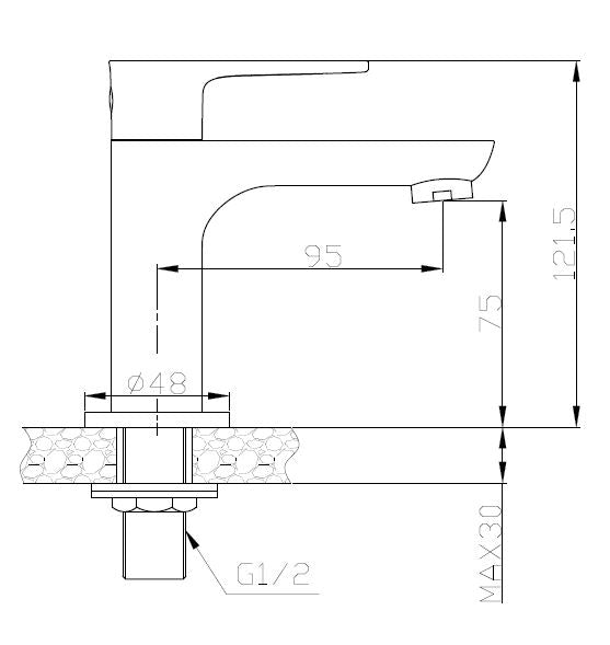Casma fonteinkraan 1/2'' wit/chroom