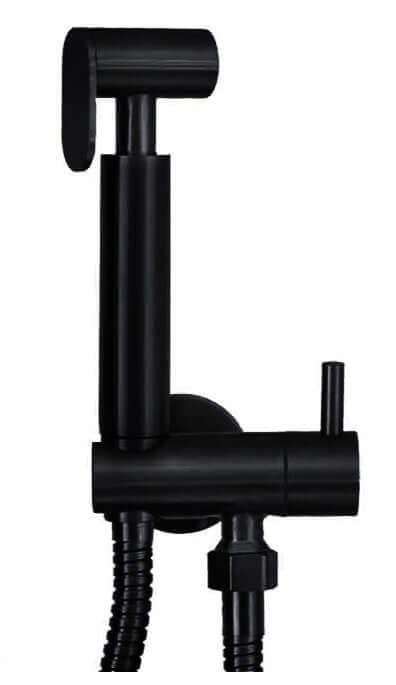 Ensemble bidet Tivaro avec douchette à main et flexible de douche noir mat