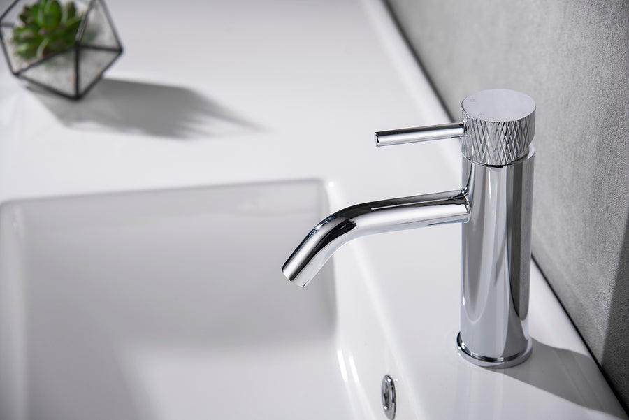 Wiesbaden Wastafelkraan Ribbd Standaard Chroom - productfoto