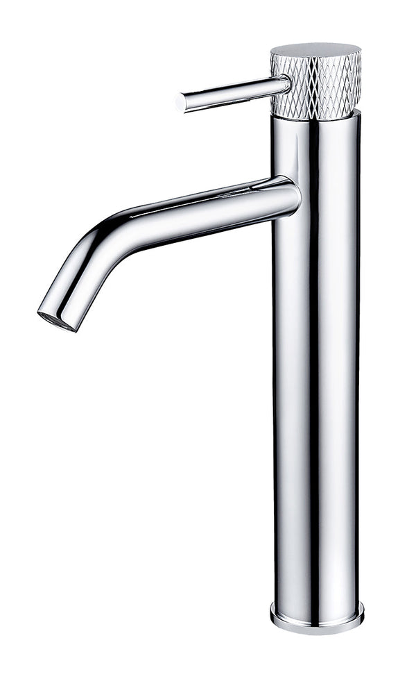 Ribbd XL Waschbeckenarmatur hoch Chrom