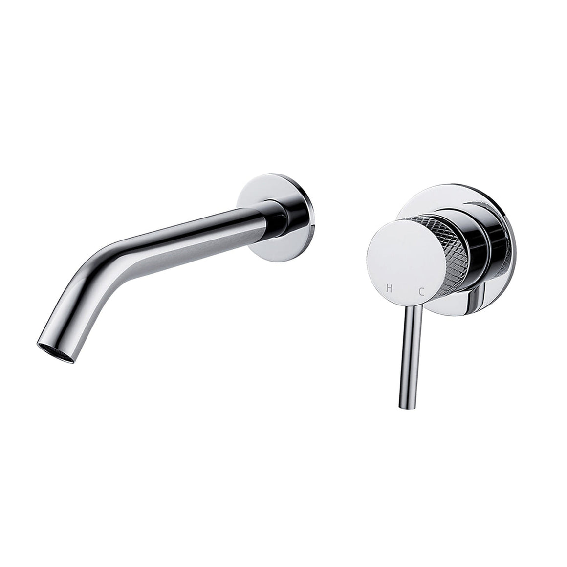 Wiesbaden Ribbd inbouw wastafelkraan chroom - productfoto