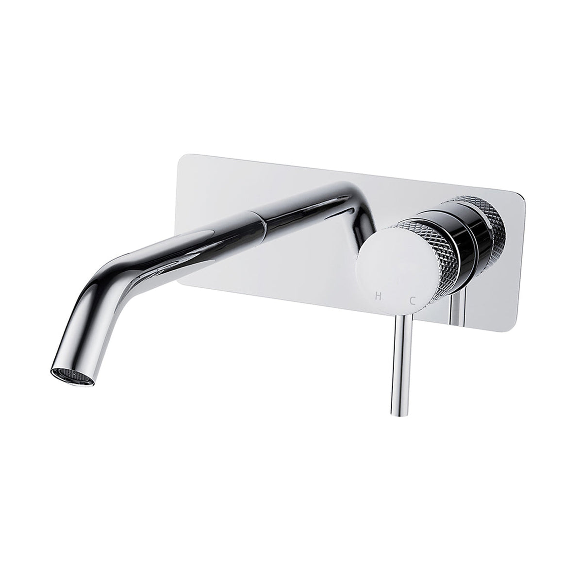 Wiesbaden Ribbd inbouw wastafelkraan chroom - productfoto